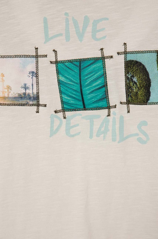 Băieți United Colors of Benetton tricou de bumbac pentru copii 3BR4C10IW.G.Seasonal bej