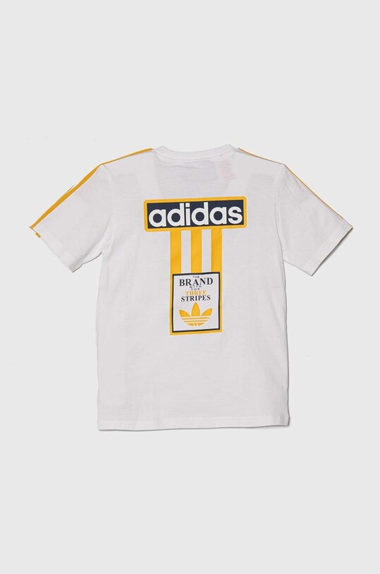 adidas Originals tricou de bumbac pentru copii IN2121 alb SS24