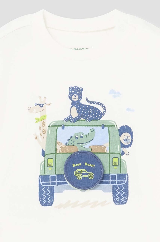 Μωρό βαμβακερό μπλουζάκι Mayoral μπεζ 1021.3F.Baby.PPYH