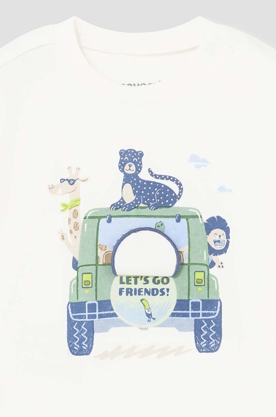 Μωρό βαμβακερό μπλουζάκι Mayoral 1021.3F.Baby.PPYH μπεζ