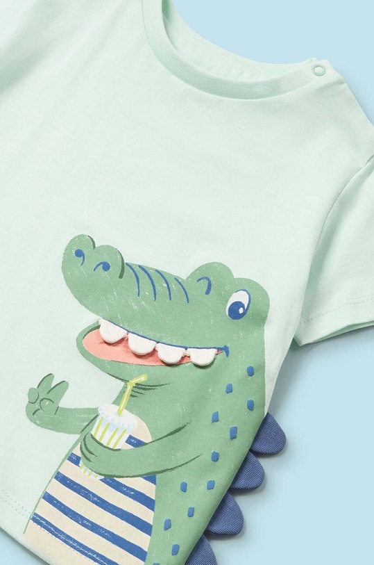 Bavlněné dětské tričko Mayoral zelená 1022.3G.Baby.PPYH