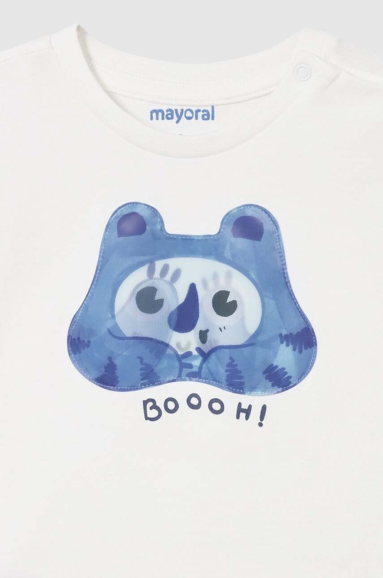 Αγορίστικα Μωρό βαμβακερό μπλουζάκι Mayoral 1025.3H.Baby.PPYH λευκό