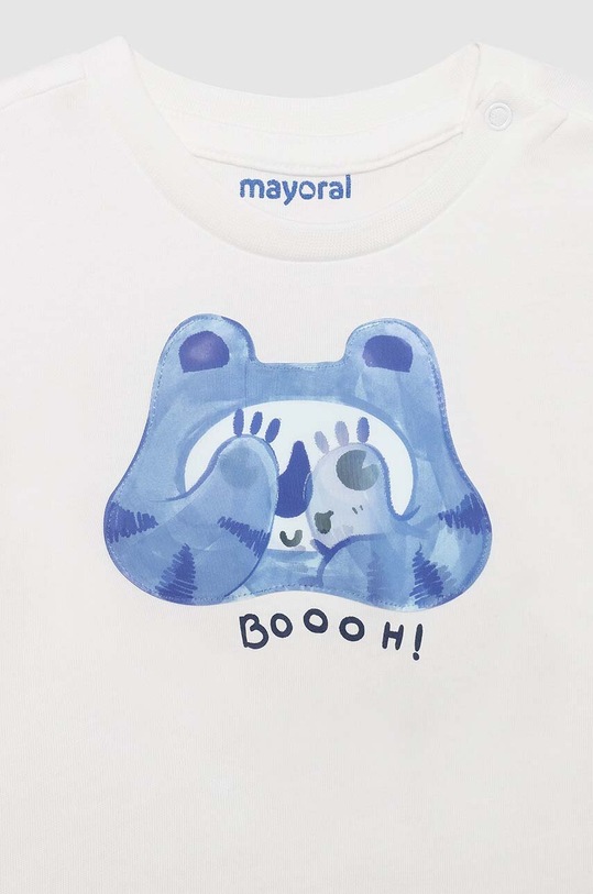 Μωρό βαμβακερό μπλουζάκι Mayoral λευκό 1025.3H.Baby.PPYH