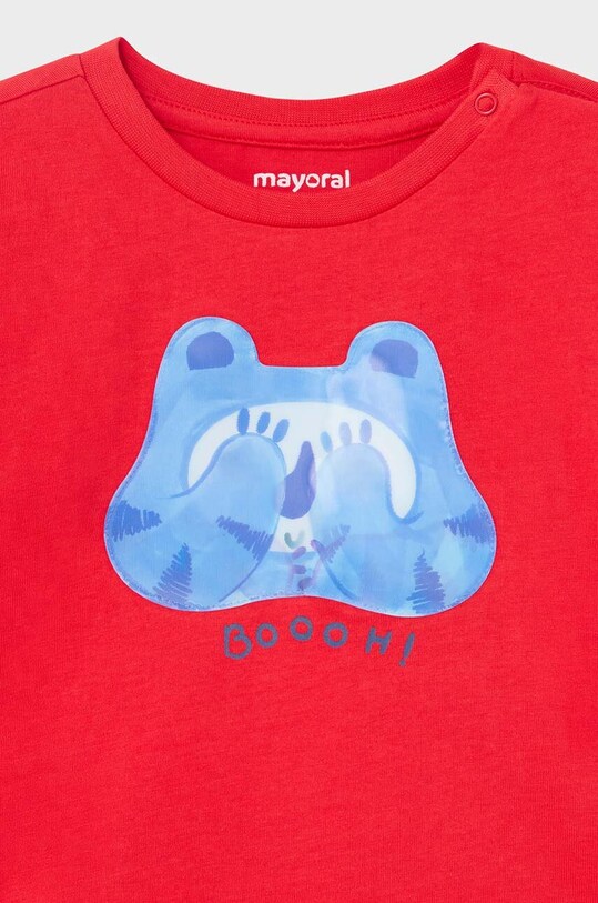 Chłopiec Mayoral t-shirt bawełniany niemowlęcy 1025.3H.Baby.PPYH czerwony