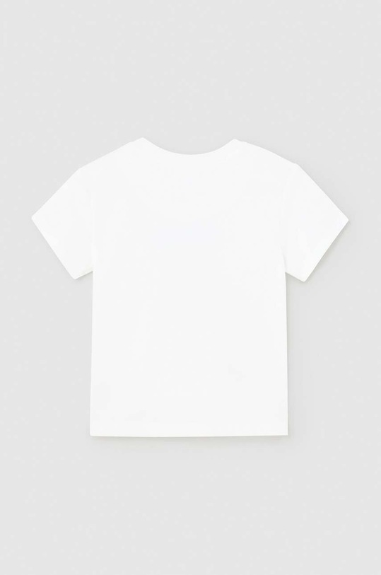 Bavlněné dětské tričko Mayoral 1026.3K.Baby.PPYH bílá SS24