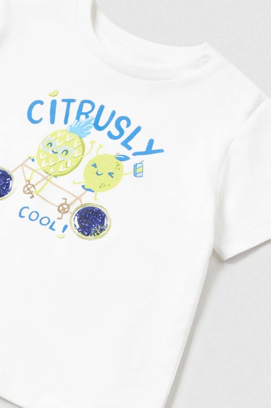 Băieți Mayoral tricou din bumbac pentru bebelusi 1026.3K.Baby.PPYH alb