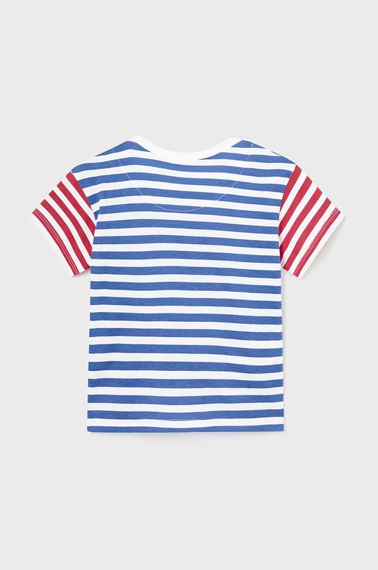 Mayoral t-shirt bawełniany niemowlęcy 1027.3K.Baby.PPYH niebieski SS24