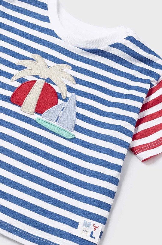 Chłopiec Mayoral t-shirt bawełniany niemowlęcy 1027.3K.Baby.PPYH niebieski