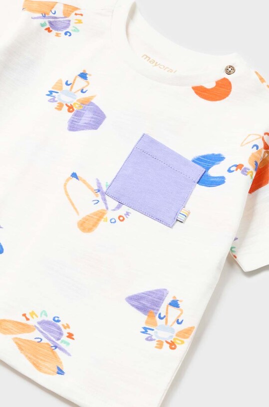 Băieți Mayoral tricou din bumbac pentru bebelusi 1029.3M.Baby.PPYH bej
