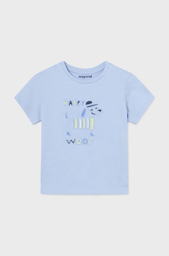 Bavlněné dětské tričko Mayoral potisk modrá 1030.3M.Baby.PPYH