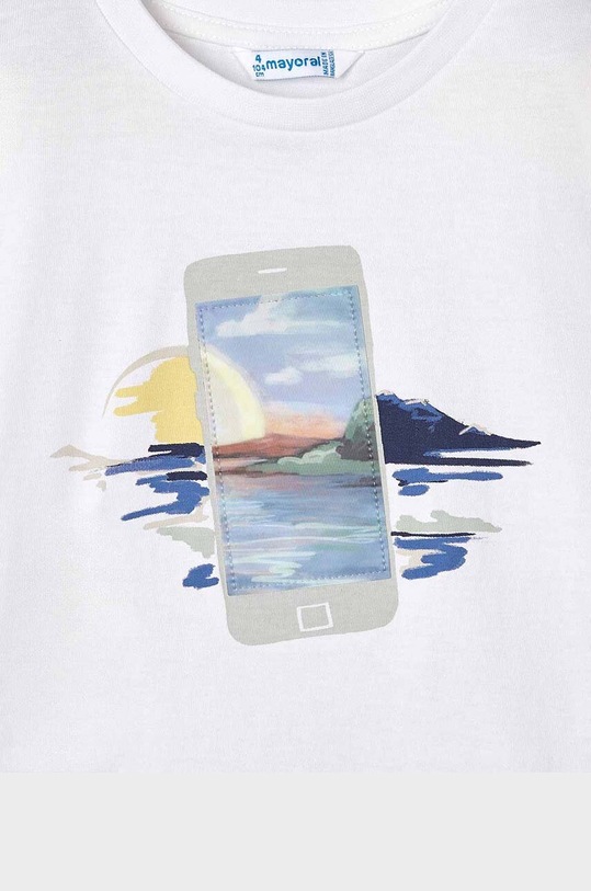 Fiú Mayoral gyerek pamut póló 3003.5C.Mini.PPYH fehér