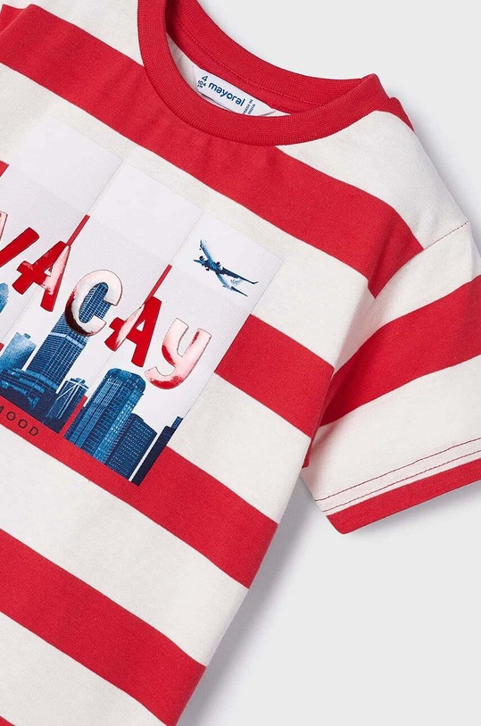 Παιδικό βαμβακερό μπλουζάκι Mayoral κόκκινο 3019.5J.Mini.PPYH