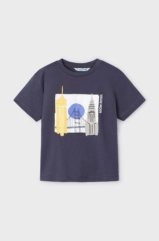 Παιδικό βαμβακερό μπλουζάκι Mayoral 2-pack 3021.5J.Mini.PPYH μαύρο SS24