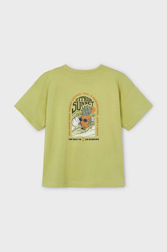 Παιδικό βαμβακερό μπλουζάκι Mayoral 3023.5K.Mini.PPYH πράσινο SS24