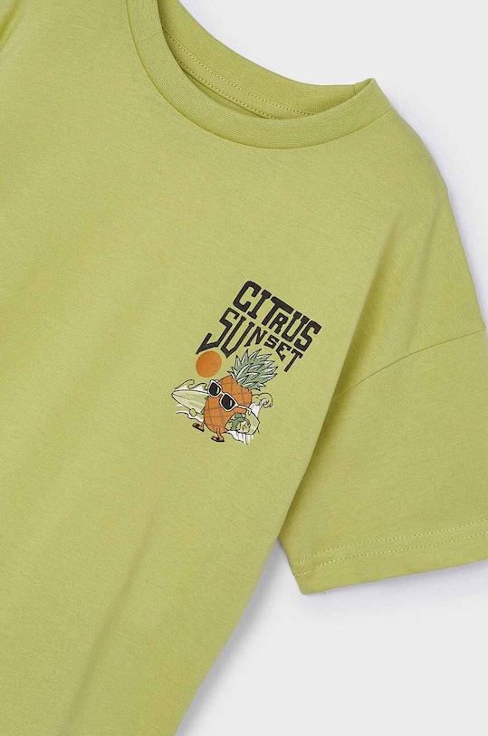 Αγορίστικα Παιδικό βαμβακερό μπλουζάκι Mayoral 3023.5K.Mini.PPYH πράσινο