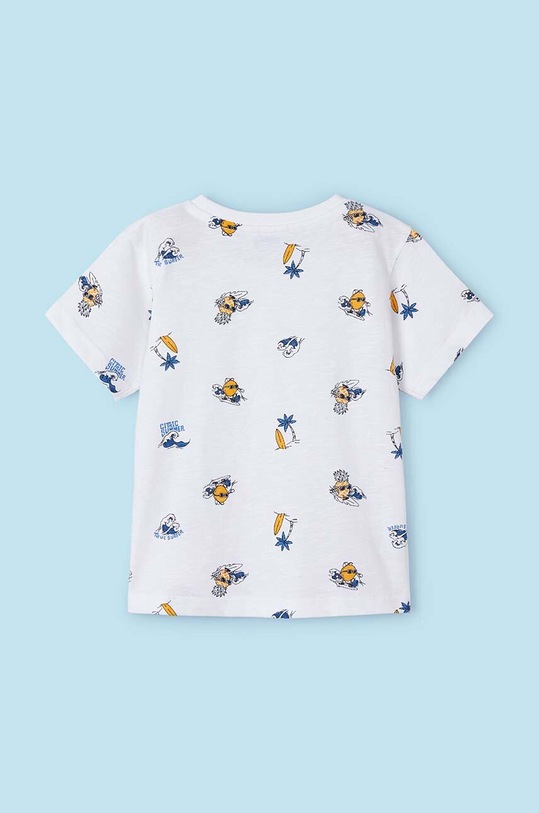 Παιδικό βαμβακερό μπλουζάκι Mayoral 3024.5K.Mini.PPYH λευκό SS24