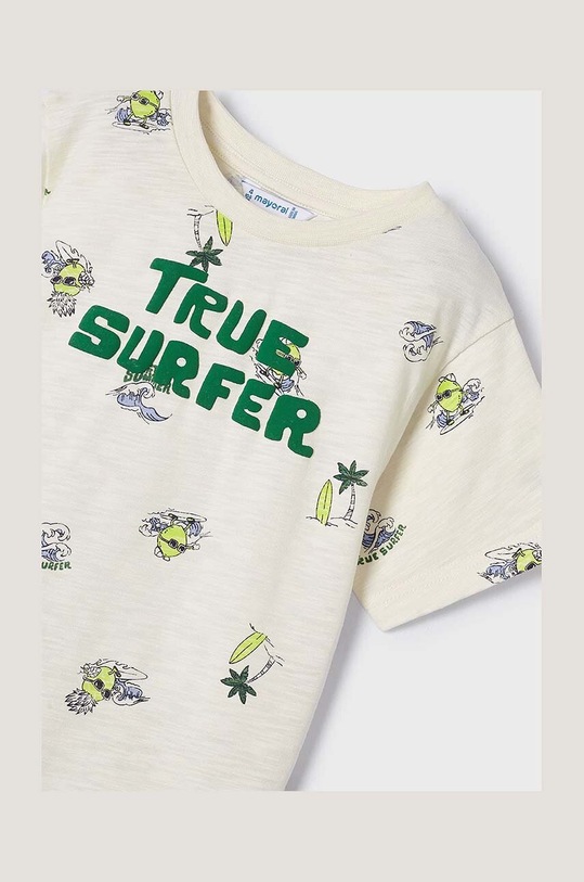 Παιδικό βαμβακερό μπλουζάκι Mayoral μπεζ 3024.5K.Mini.PPYH