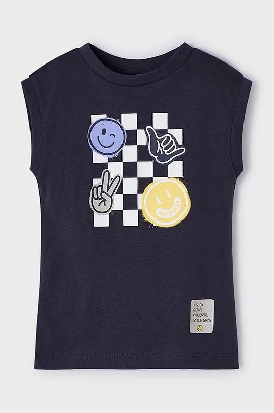 Παιδικό βαμβακερό μπλουζάκι Mayoral 2-pack 3030.5H.Mini.PPYH μαύρο SS24