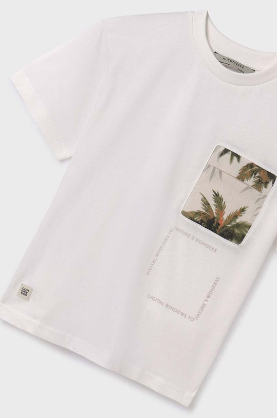 Παιδικό βαμβακερό μπλουζάκι Mayoral μπεζ 6028.7A.Junior.PPYH