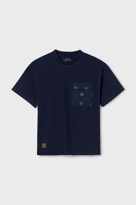 Mayoral tricou de bumbac pentru copii imprimeu bleumarin 6028.7A.Junior.PPYH