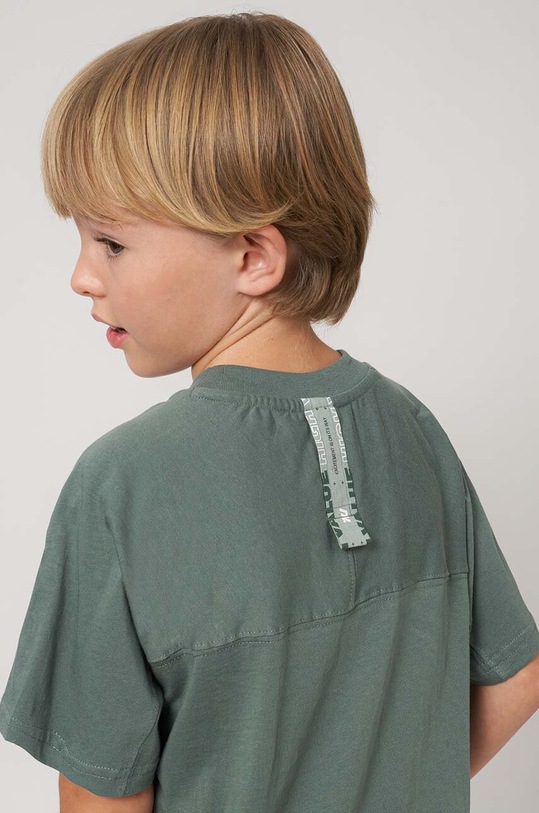Παιδικό βαμβακερό μπλουζάκι Mayoral 6043.7F.Junior.PPYH πράσινο