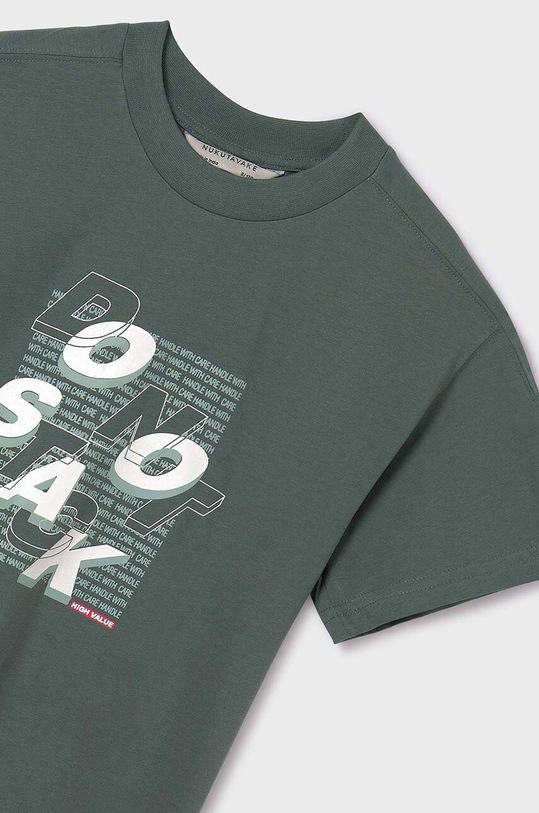 Παιδικό βαμβακερό μπλουζάκι Mayoral πράσινο 6043.7F.Junior.PPYH