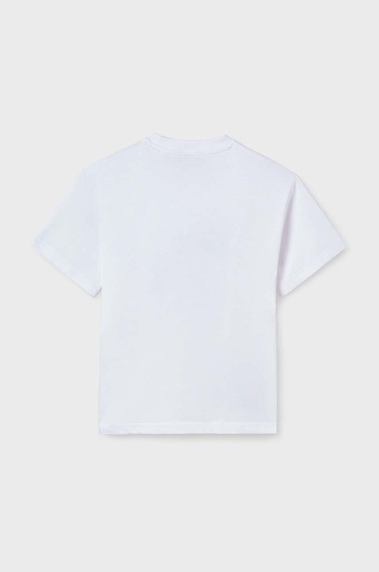 Mayoral t-shirt bawełniany dziecięcy 6044.7F.Junior.PPYH biały SS24
