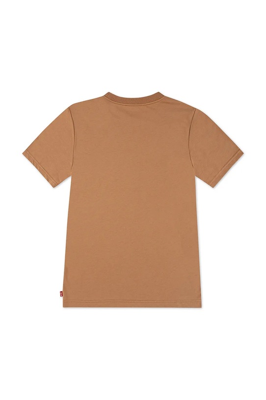 Levi's t-shirt bawełniany dziecięcy LVB BATWING CHEST HIT 8EA100 brązowy AW25
