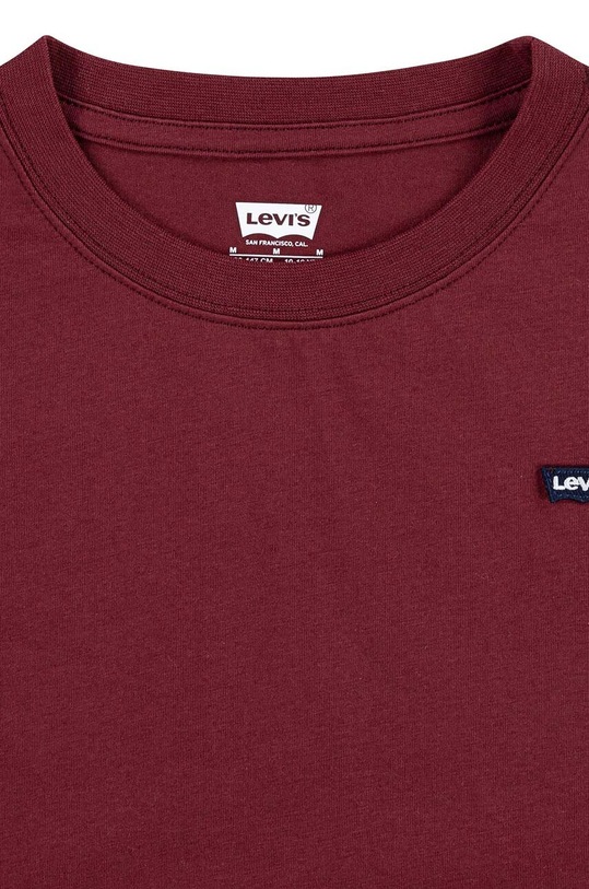 Chłopiec Levi's t-shirt bawełniany dziecięcy 9EA100 bordowy