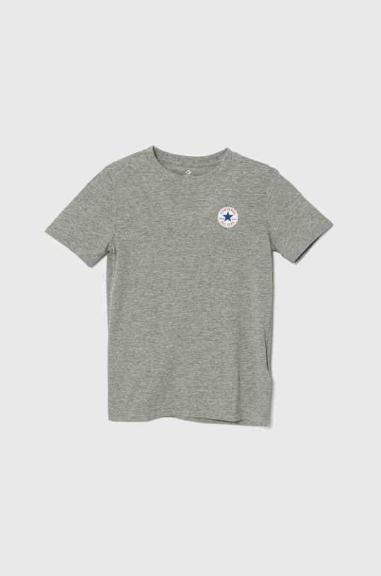 Детская хлопковая футболка Converse хлопок серый 9C9506