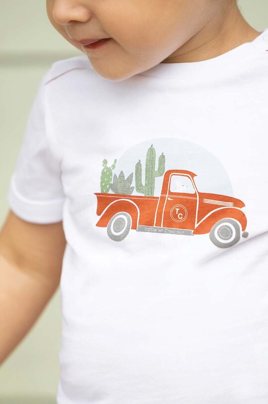 Tartine et Chocolat t-shirt bawełniany niemowlęcy TY10051.60.74 czerwony