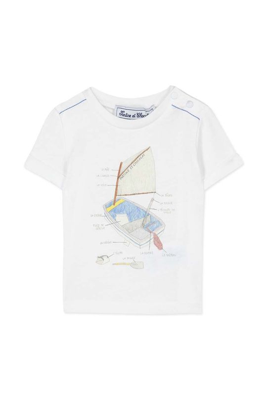Tartine et Chocolat t-shirt bawełniany niemowlęcy TY10051.80.94 niebieski SS24