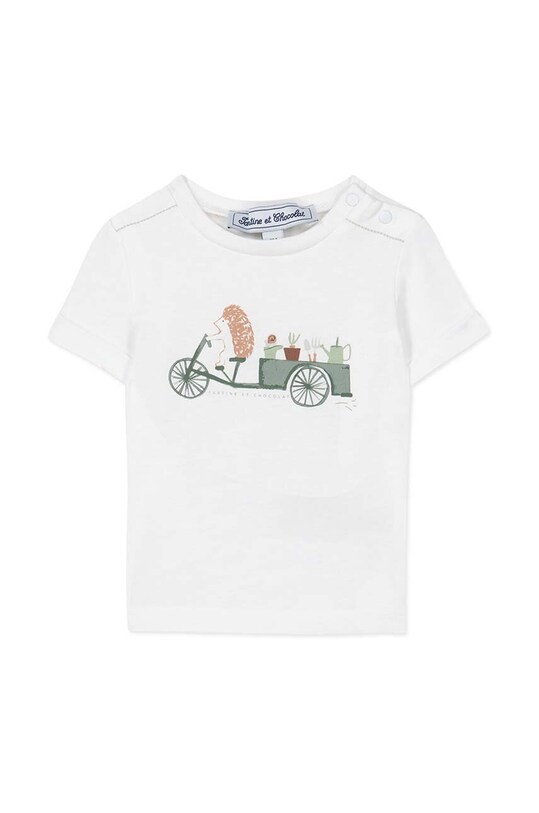 Pamučna majica kratkih rukava za bebe Tartine et Chocolat TY10051.80.94 zelena SS24