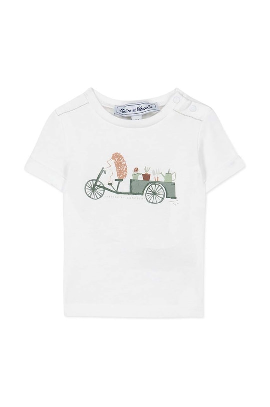 Tartine et Chocolat t-shirt bawełniany niemowlęcy TY10051.80.94 zielony SS24