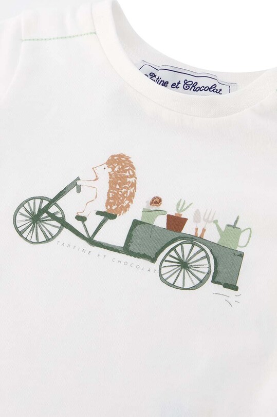 Tartine et Chocolat t-shirt bawełniany niemowlęcy zielony TY10051.80.94
