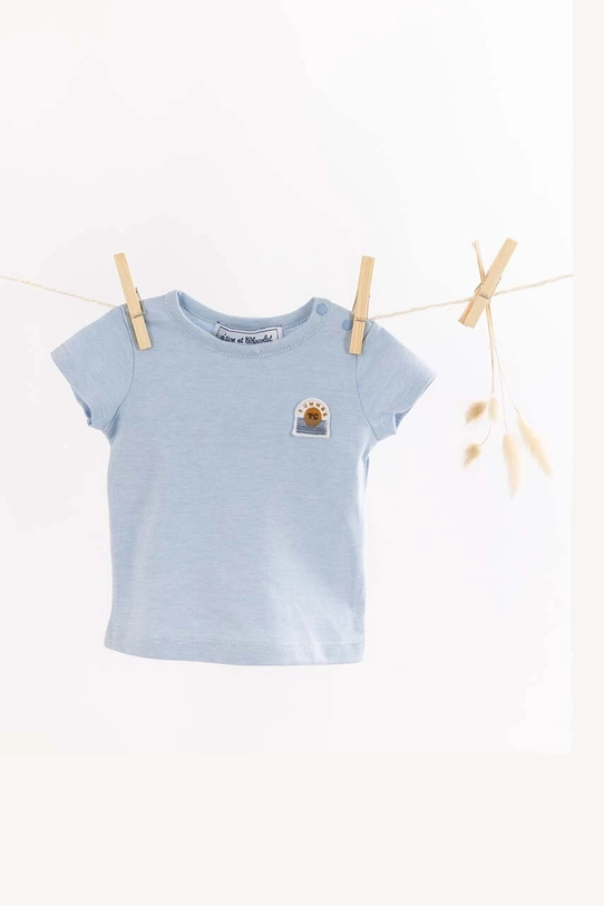 Tartine et Chocolat tricou din bumbac pentru bebelusi TY10041.60.74 albastru