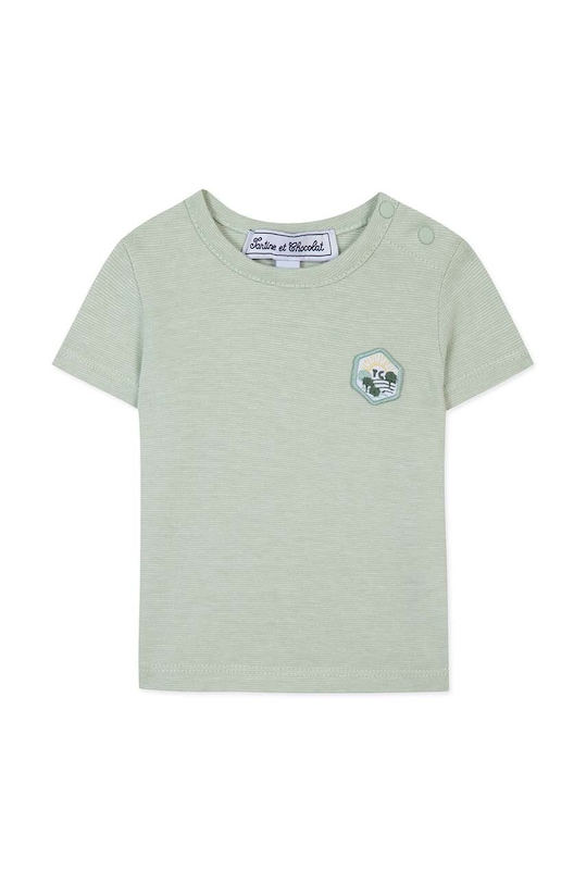 Tartine et Chocolat t-shirt bawełniany niemowlęcy TY10041.80.94 zielony SS24