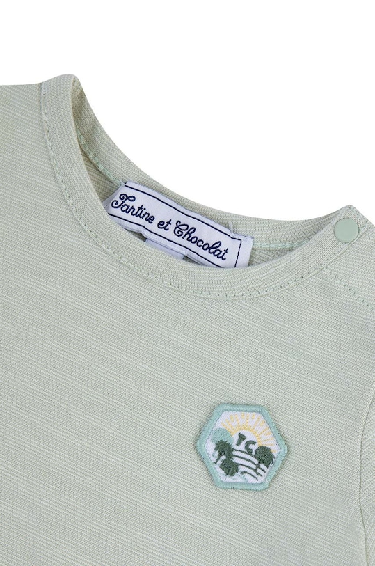 Tartine et Chocolat t-shirt bawełniany niemowlęcy zielony TY10041.80.94