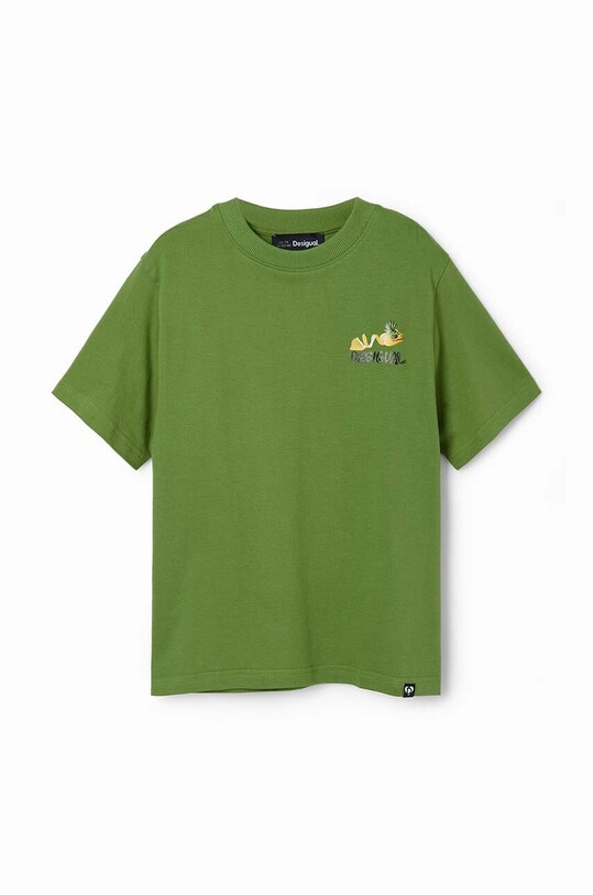 Desigual tricou de bumbac pentru copii 24SBTK13 verde SS24