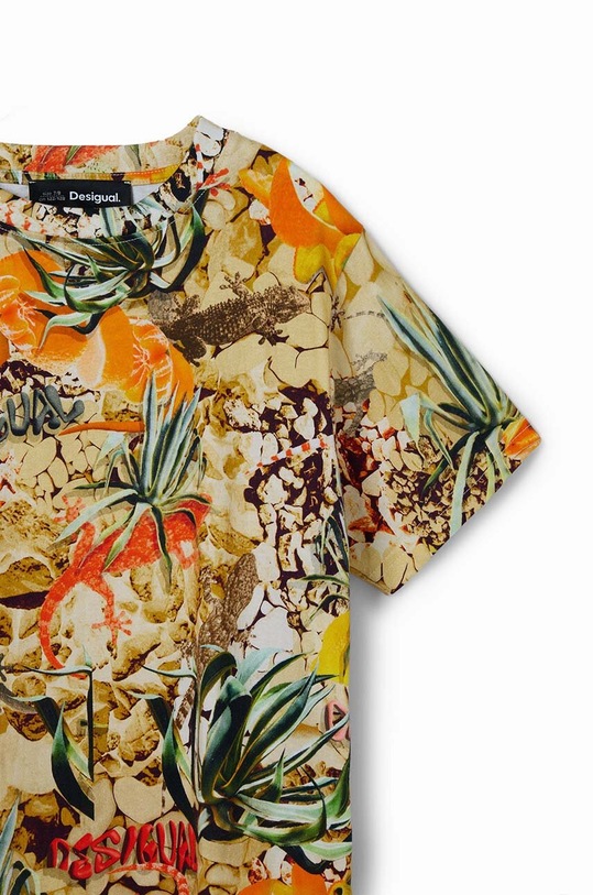 Desigual t-shirt bawełniany dziecięcy multicolor 24SBTK12