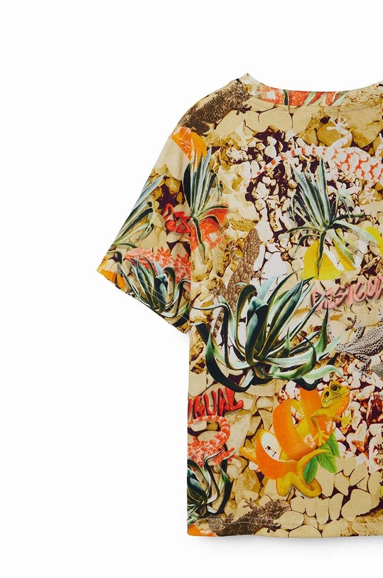 Desigual t-shirt bawełniany dziecięcy 24SBTK12 multicolor