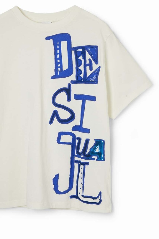 Desigual t-shirt bawełniany dziecięcy biały 24SBTK07