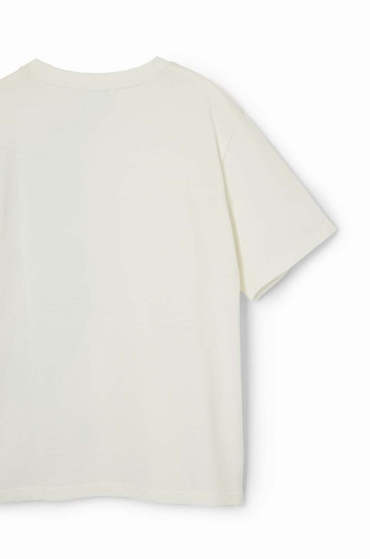 Desigual t-shirt bawełniany dziecięcy 24SBTK07 biały
