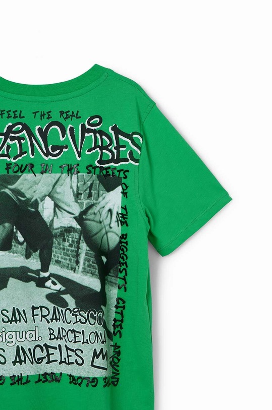 Desigual tricou de bumbac pentru copii 24SBTK06 verde