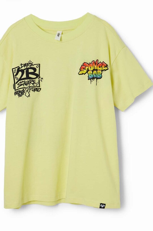 Băieți Desigual tricou de bumbac pentru copii 24SBTK02 galben