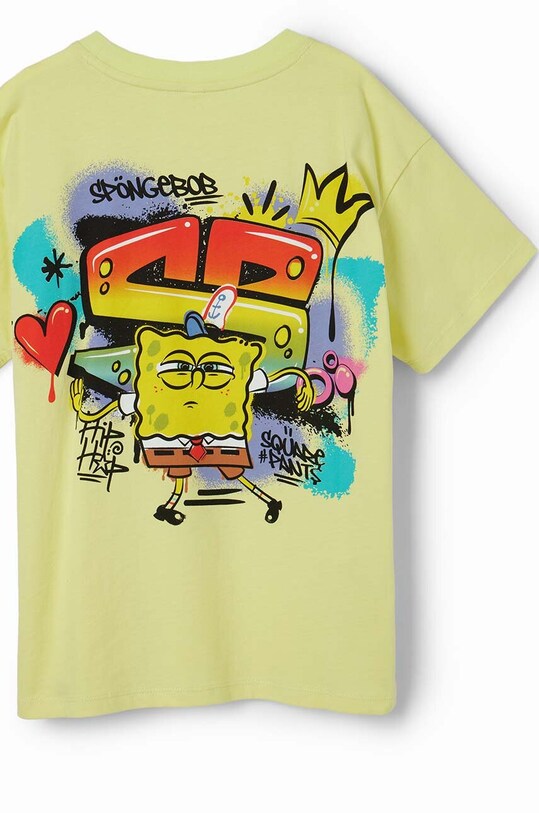 Desigual tricou de bumbac pentru copii galben 24SBTK02