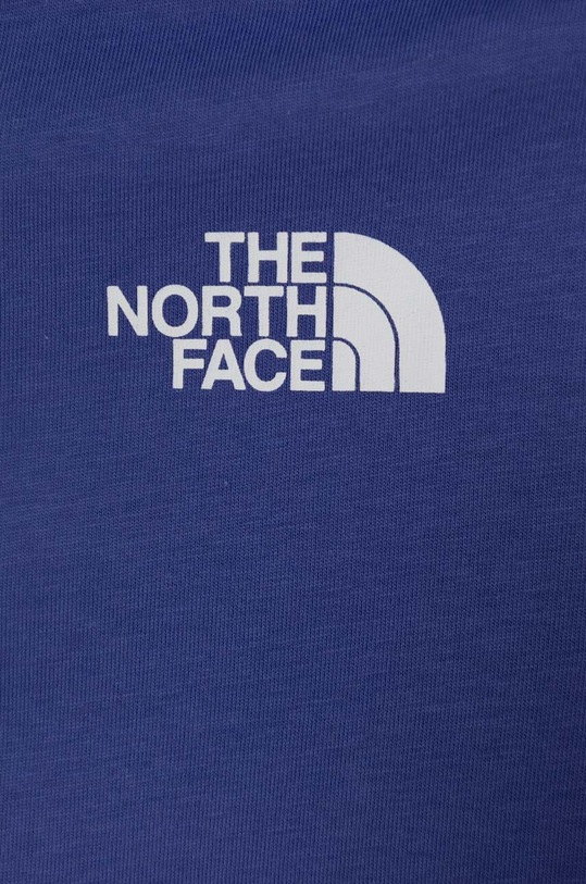 Chłopiec The North Face t-shirt bawełniany dziecięcy REDBOX TEE (BACK BOX GRAPHIC) NF0A87T5 fioletowy