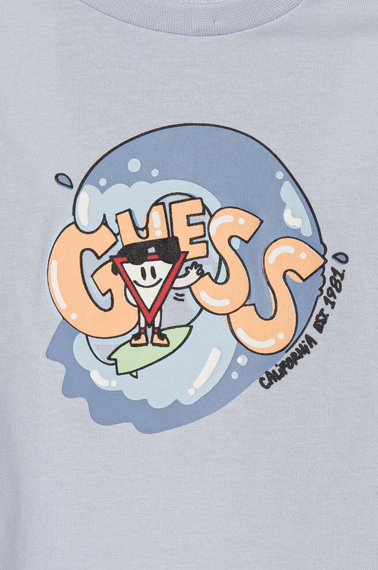 Chłopiec Guess t-shirt bawełniany niemowlęcy I4GI02.K8HM4.PPYH niebieski