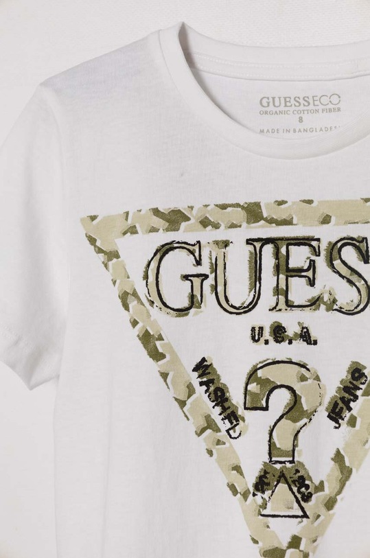 Chłopiec Guess t-shirt bawełniany dziecięcy L4GI03.K8HM4.PPYH biały