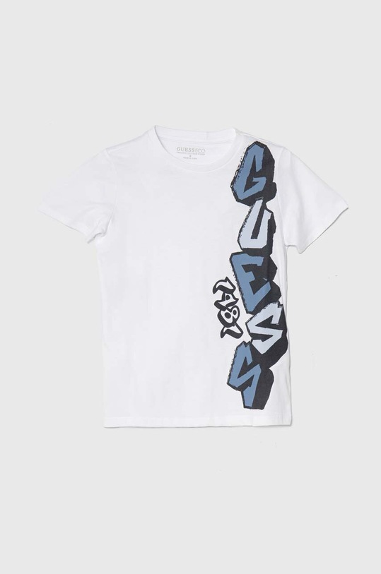 Guess t-shirt bawełniany dziecięcy nadruk biały L4GI04.K8HM4.PPYH